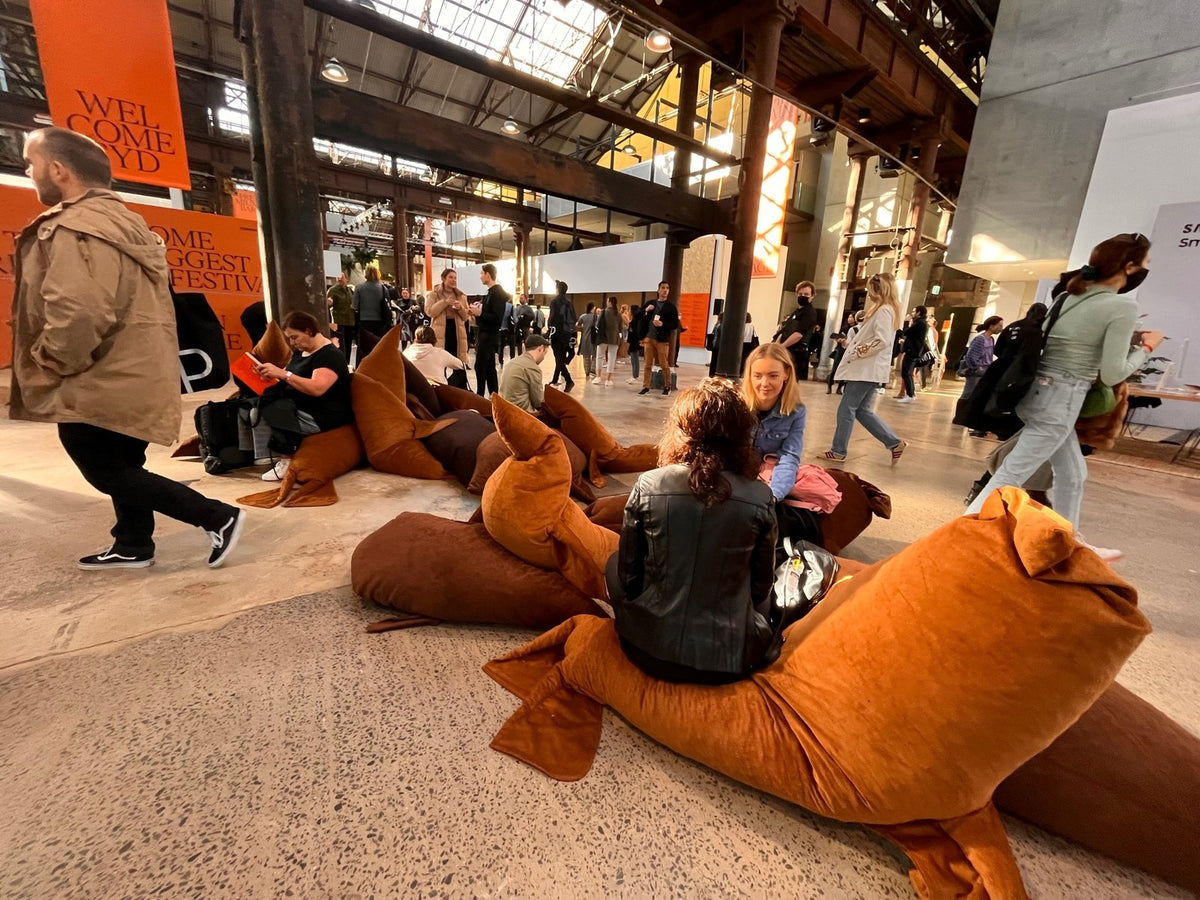 Fill Co bean bags at an event